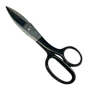 Clauss Scissors USA 4258 Black‎ and Chrome  7 1/2" VTG